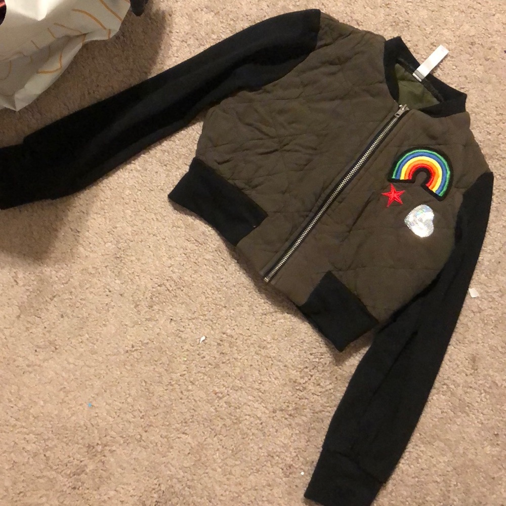 Army green bomber jacket